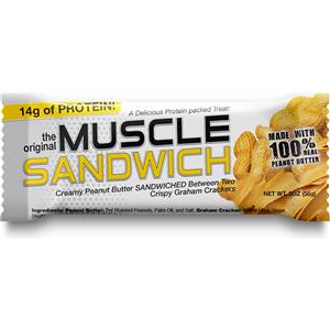 Muscle Sandwich Bar 56g - Barretta Proteica con Burro d'Arachidi e Wafer Ricoperta di Cioccolato