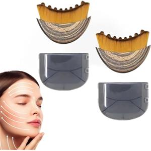 Blueshoop 2 pezzi Spazzola per il Contorno del Viso Linfoatica Morbida, Massaggiatore per Drenaggio Linfatico a Secco per Viso, Mento e Collo, Design Ergonomico per Alleviare la Fatica e Adattarsi Perfettamente