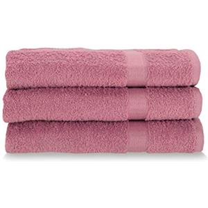 Gabel Asciugamani Viso, Spugna di Puro Cotone Idrofilo, 60 x 100 cm, Fuxia, Set da 3 Pezzi
