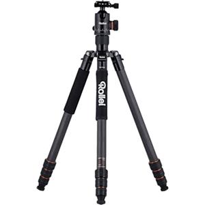 Rollei C6i Treppiede Fotocamera 171,5cm Cavalletto Fotografico Carbonio | Tripod Camera Viaggio con Testa Sfera a 360° per Sony Canon Nikon DSLR Treppiede per Smartphone con Supporto per Telefono
