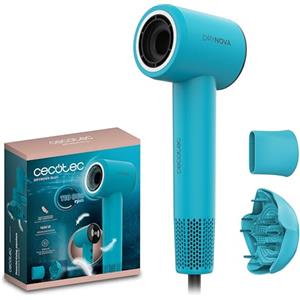 Cecotec Asciugacapelli DryNova Blue Wave - Compatto e Leggero, 1600W, Motore Brushless, Generatore di Ioni, 4 Impostazioni di Temperatura