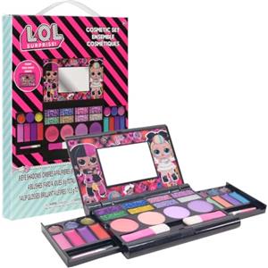 Townley Girl L.O.L. Surprise! Set Trucco Gloss, Ombretti, Blush e Pennelli Portatile | Kit di giocattoli per trucco per bambini, set di trucco per ragazze, set di trucco lavabile reale regalo di compleanno