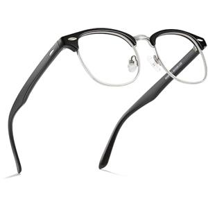 Cyxus Occhiali Luce Blu Uomo Donna Montature Sopracciglia Occhiali Anti Mal di Testa Affaticamento Degli Occhi（Nero