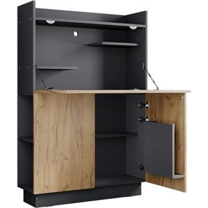 Vicco Scrivania per Segretaria Alena - Design Elegante Antracite/Quercia Dorata, 85 x 27 cm