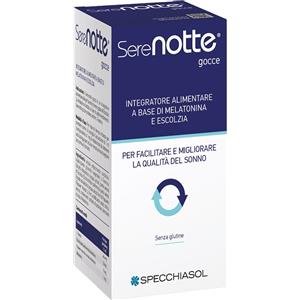 Specchiasol Serenotte Gocce 20ml - Integratore per il sonno con Escolzia, Melatonina e L-teanina