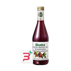 Biotta Succo di Mirtillo Rosso 500 ml - Succo Naturale con Betulla per Proprietà Diuretiche e Depurative