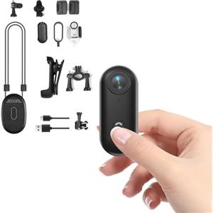 Zeerkeer Micro Action Cam 1080p con Grandangolo da 120°, Telecamera per Ciclismo Moto Videocamera POV Camera per Animali Nascoste da Esterno Body Cam e Accessori Clip Magnetica Posteriore