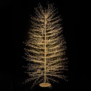 GIODICART Albero Faggio con 2700 Mini Led Luce Calda Altezza 210 cm Tronco e Rami Colore Oro
