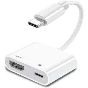 APKLVSR [Certificato Apple MFi] Adattatore USB-C a HDMI, compatibile con iPhone 15/16/17, MacBook Pro/Air & iPad Pro (2018-2024), supporta TV/Monitor/Proiettore, 4K@60Hz, Plug & Play