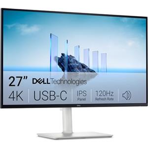 Dell 27 Plus USB-C Monitor - S2725QC, 4K UHD (3840x2160), 120Hz, IPS, 4ms, AMD FreeSync Premium, 99% sRGB, Regolabile in Altezza, Altoparlanti integrati, 2 USB-C, 2 HDMI, 3 Anni di Garanzia