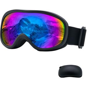 YAMEIZE Occhiali da Sci Maschera Sci Skibrille für Brillenträger Donna Uomo per Snowboard Protezione UV Sport Protettivo Antivento Pattinaggio Occhiali Ciclismo Moto