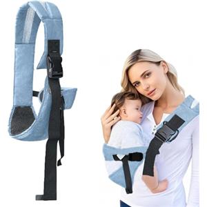 JOZMMZEOOA Fascia Porta Bebe Multifunzione Marsupio Neonato Regolabile Marsupio Laterale per Bambini, Adatto a Neonati e Bambini Piccoli di Età Compresa tra 6 e 48 Mesi (Blu)