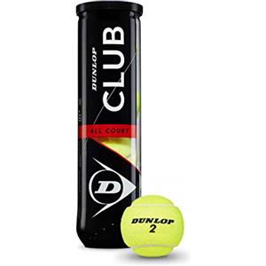 Dunlop Club All Court - Palline da Tennis per Principianti, Ideali per Tutte le Superfici (Set da 4)