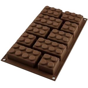 SILIKOMART - Choco Block - Stampo in Silicone n.10, Marrone, 30x17.5x3 cm