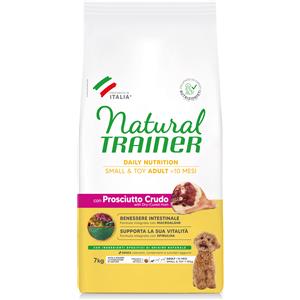 Trainer Natural Crocchette per Cani Adulto Small & Toy con Prosciutto Crudo e Riso - 7 kg