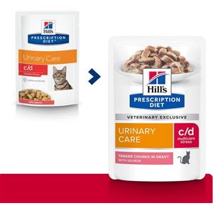 Hill's Prescription Diet c/d Urinary Stress Cibo Umido per Gatti al Salmone - 85 g