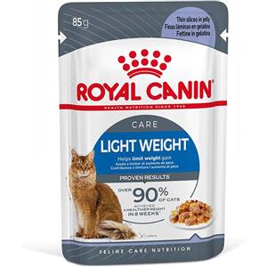 Royal Canin Ultra Light Weight Care Jelly 85g - Alimento umido per gatti adulti in gelatina, con 19% in meno di calorie e L-carnitina