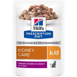 Hill's Prescription Diet k/d Alimento Umido per Gatti con Manzo - Supporto Renale - 85 g