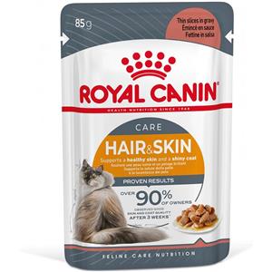 Royal Canin Hair & Skin Care - Alimento Umido per Gatti Adulti in Salsa, 85 g