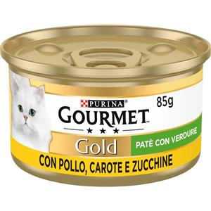 Purina Gourmet Gold Patè Umido per Gatti - Pollo, Carote e Zucchine 85 gr