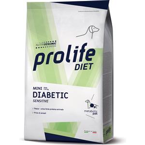 Prolife Diet Dog Diabetic Mini 5kg - Alimento completo per cani adulti di piccola taglia, controllo glucosio
