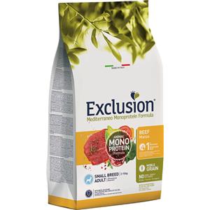 Exclusion Mediterraneo Monoprotein Adult Small Breed Manzo 7 kg - Alimento Completo per Cani Adulti di Piccola Taglia