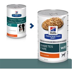 Hill's Prescription Diet w/d - Alimento Umido per Cani con Pollo 370g per la Gestione del Diabete