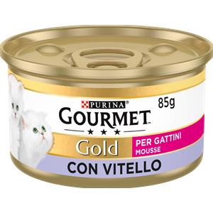 Gourmet Gold Mousse per Gattini con Vitello - Cibo Umido 85g