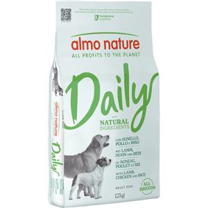 Almo Nature Daily Crocchette per Cani Adulti con Agnello, Pollo e Riso - Sacco da 12 kg