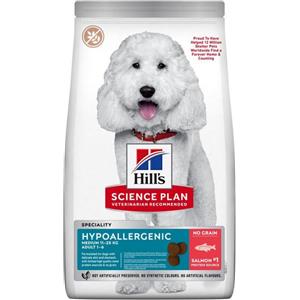Hill's Science Plan Hypoallergenic Adult Medium Breed Salmone 14 Kg Grain Free Per Cani