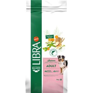 Libra Alimento Secco per Cani Adulti al Salmone 12 kg - Nutrizione Bilanciata e Omega 3 per Pelle e Pelo Sani