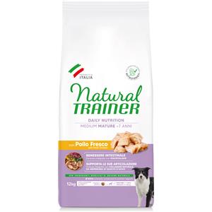 Trainer Natural - Crocchette per Cani Senior Medium con Pollo Fresco e Riso - 12 kg