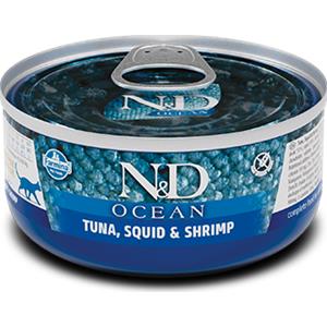 Farmina N&D Ocean 70 gr Tonno Calamaro e Gamberetti Umido Gatto