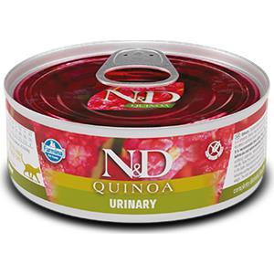 Farmina N&D Quinoa Urinary - Alimento Umido Dietetico Completo per Gatti Adulti con Filetto d'Anatra - Lattina da 80 Gr