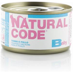Natural Code Baby Cibo Umido per Gattini Tonno e Pollo 85g - Senza Conservanti e Glutine