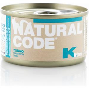 Natural Code Kitten Tonno - Cibo Umido per Gattini 85g, Senza Conservanti e Glutine