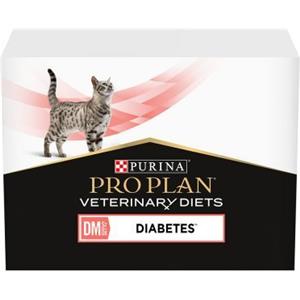 Purina Pro Plan Veterinary Diets DM Diabetes Management Manzo - Alimento Umido Dietetico per Gatti con Diabete, Bustina da 85 g