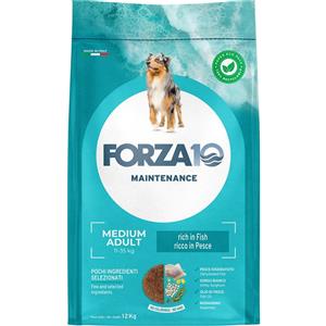 Forza 10 Maintenance Cane Secco Medium Adult al Pesce - 12 kg, Cibo Completo e Bilanciato per Cani Adulti di Taglia Media