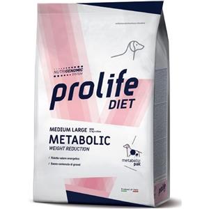 Prolife Diet Metabolic 8 Kg - Alimento Completo Dietetico per Cani Adulti di Taglia Media e Grande per la Riduzione del Peso