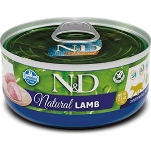 Farmina N&D Natural Agnello Cibo Umido per Gatti Adulti Lattina 70g