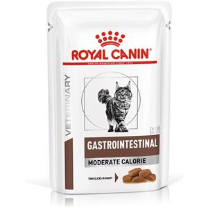 Royal Canin Gastrointestinal Moderate Calorie - Alimento umido per gatti adulti, 85 g, dieta veterinaria per problemi gastrointestinali