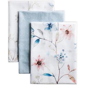 Maison d' Hermine Ice Florals - Canovaccio da cucina, in 100% cotone, multiuso, morbido e assorbente, salvietta, strofinaccio da bar, per Natale e giorno del Ringraziamento (50cm x 70cm)