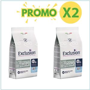 Exclusion Cane Hydrolized Hypoallergenic Adulto Medium Large Pesce e Amido di Patate PROMO +2 prezzo a pezzo