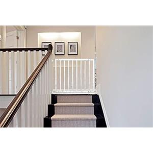 Safetots Cancelletto di Sicurezza Top of Stairs per la Parte Superiore delle Scale, Fissaggio a Vite, in Legno, Bianco, 63,5cm - 105,5cm, Cancelletto di Sicurezza per Bambini