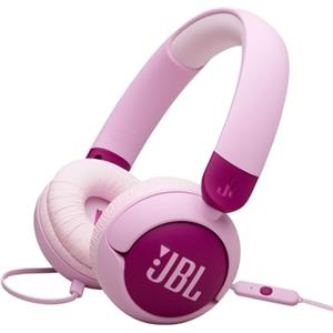 JBL Junior 320, Cuffie On-Ear con Filo per Bambini, Viola | Microfono Integrato, JBL Safe Sound, Cuscinetti Morbidi e Spessi 12 mm, Set Adesivi, Design Portatile Pieghevole