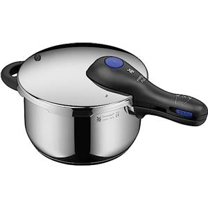 WMF Perfect Plus One Pot - Pentola a pressione a induzione, 4,5 l, con protezione della fiamma, grande segnale di cottura, 2 livelli di cottura, manico con coperchio rimovibile, regolatore di livello