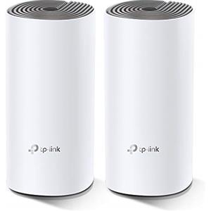TP-Link Deco E4 Wifi Mesh, Dual Band Ac1200, 2 Porte Ethernet 100Mbps, Modalità Router e Access Point, Parental Control, 2 Pezzi con Copertura Fino a 260M2