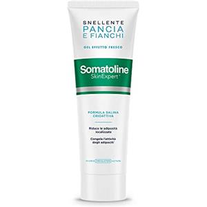 Somatoline SkinExpert, Snellente Pancia e Fianchi Gel Effetto Fresco, Trattamento Corpo Anticellulite, con Sale Integrale e Mentolo Naturale, 250ml
