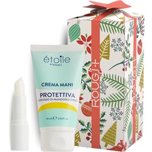 Rougj Cofanetto Natale 03: Crema Mani Protettiva con Olio di Mandorle e Burro Labbra Volumizzante