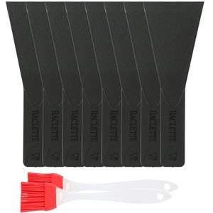 Mewtush 8 PCS Spatole Padelle, Spatole con Spazzola in Silicone, Paletta per Formaggio, Raschietto per Griglie, Accessori per Fonduta e Padelle Antiaderenti, Facili da Usare e Pulire